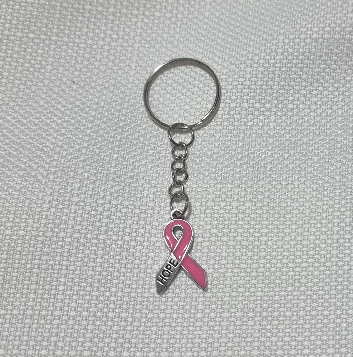 Cancer Bow - pink key ring