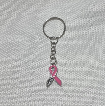 Cancer Bow - pink key ring