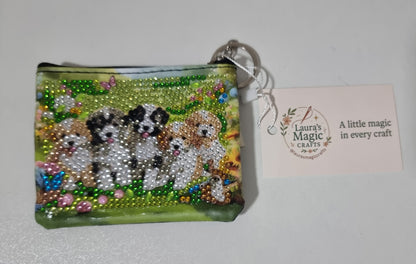 Dimond Art Finish Wallets with Key Chain