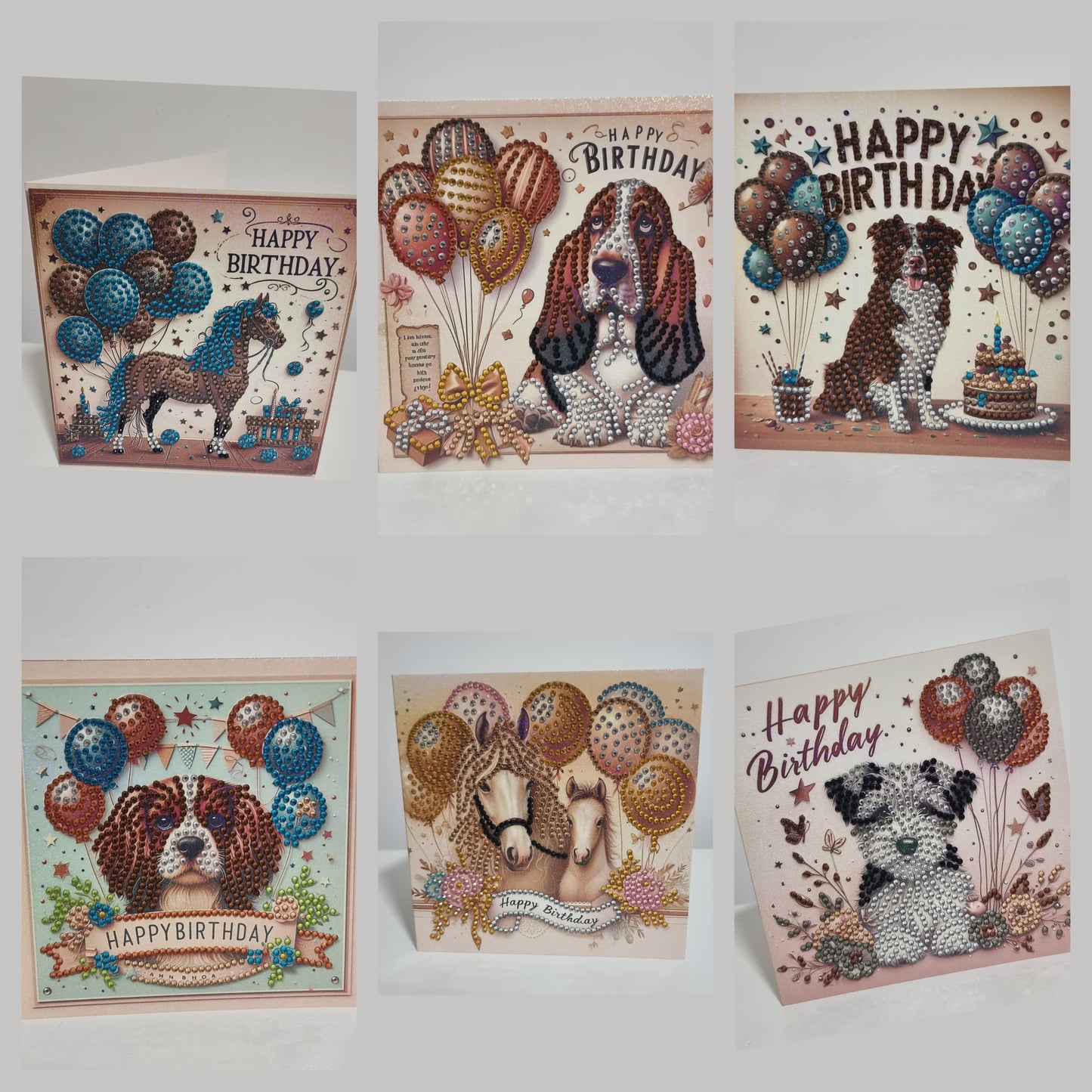 Horses and Dogs Birthday Cards