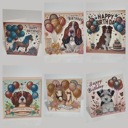 Horses and Dogs Birthday Cards