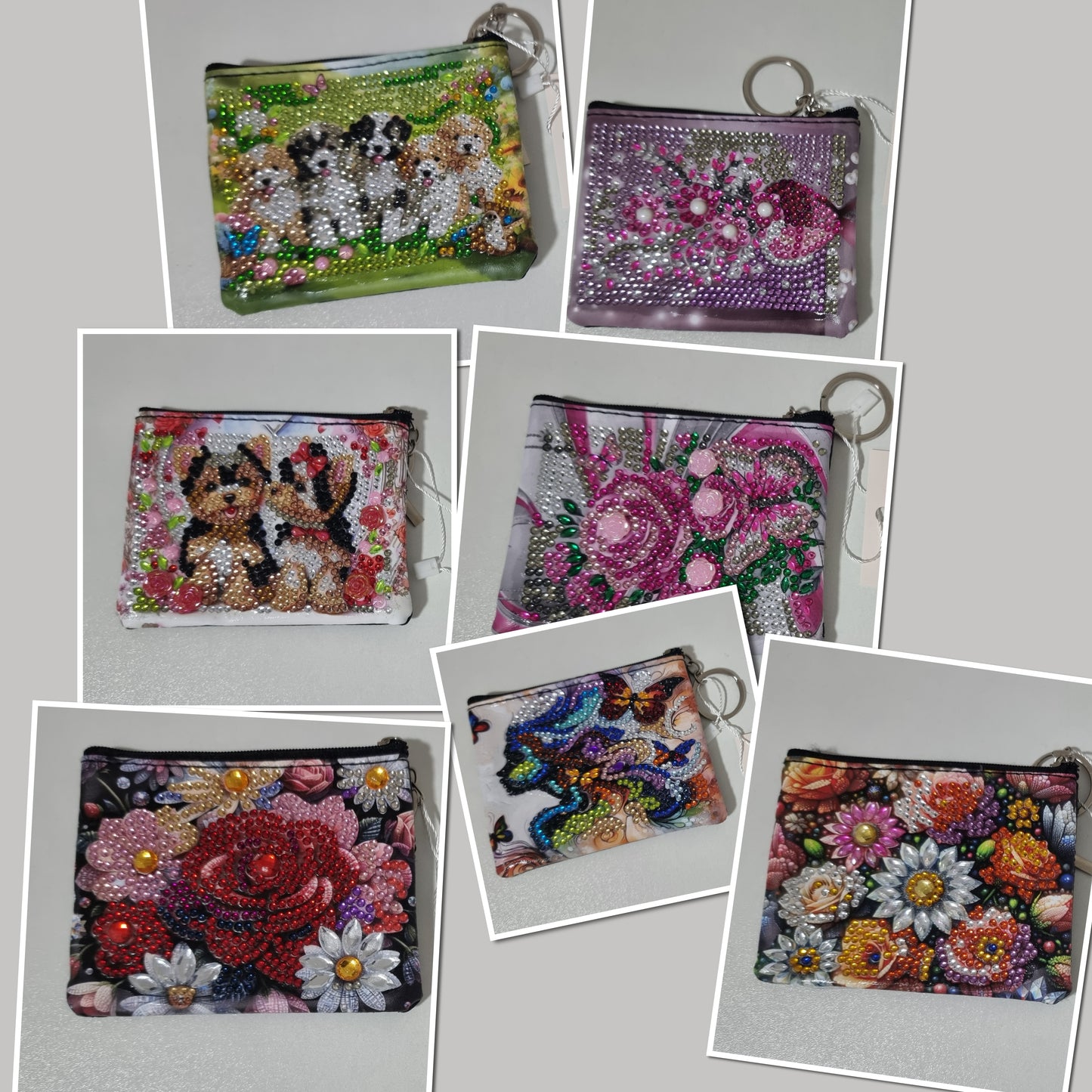 Dimond Art Finish Wallets with Key Chain
