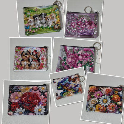 Dimond Art Finish Wallets with Key Chain